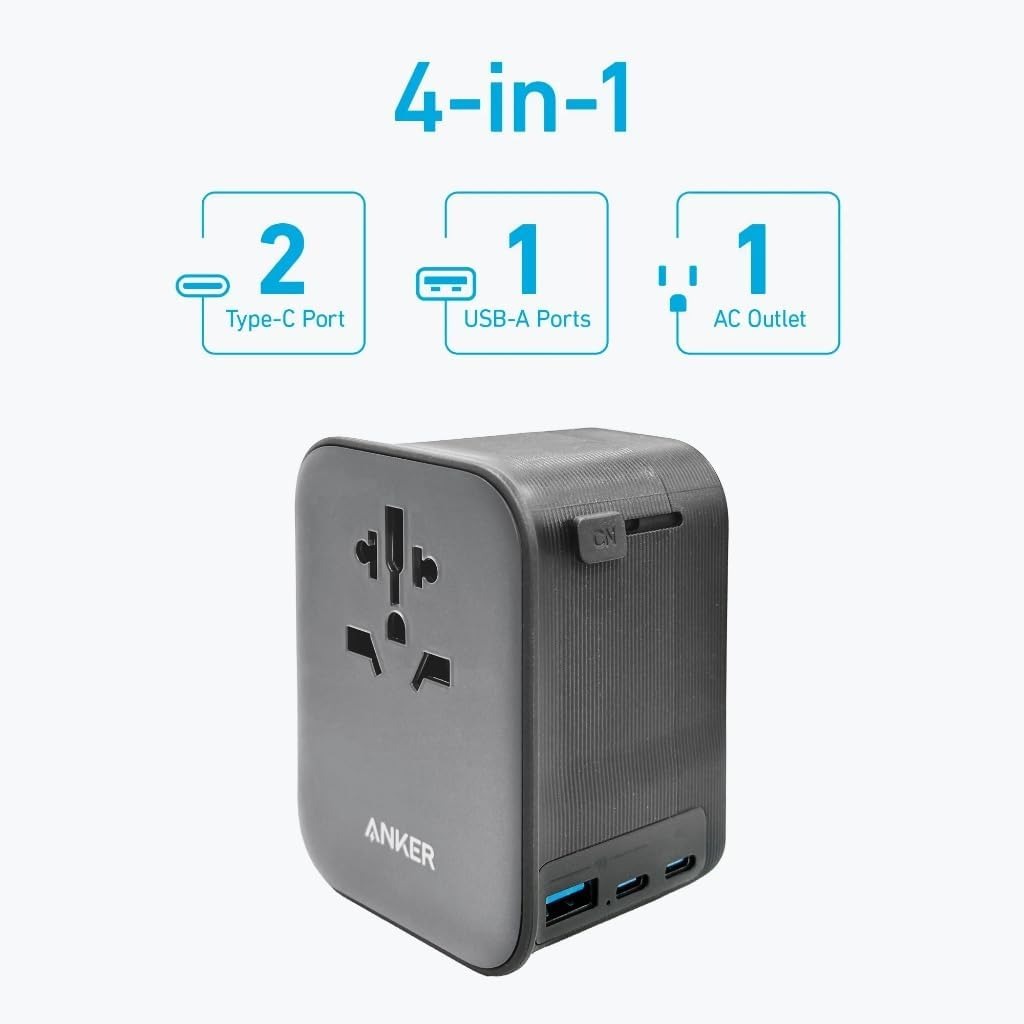 Anker Nano Travel Adapter (4-in-1, 65W)