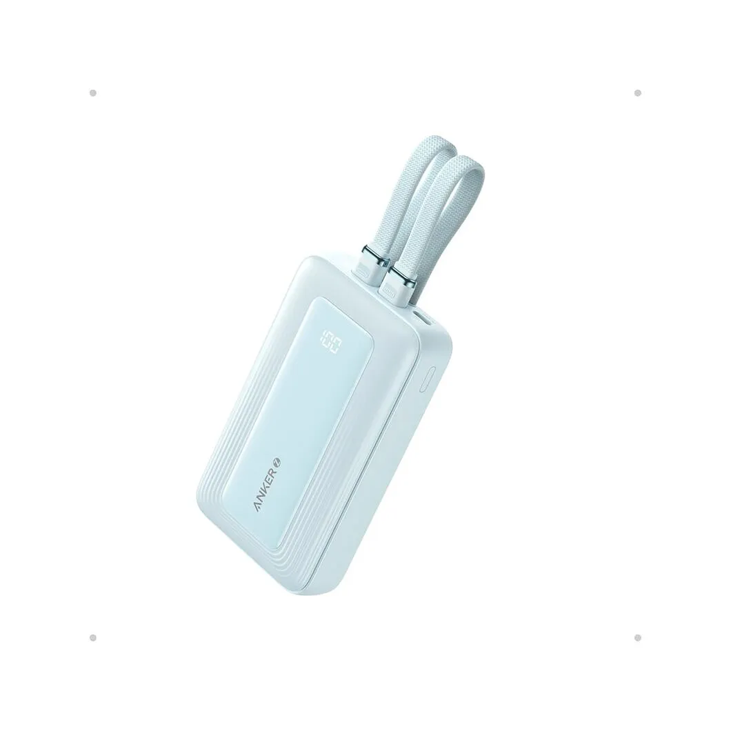 Anker Power Bank (10K, 30W, Built-In USB-C + Lightning Cable)