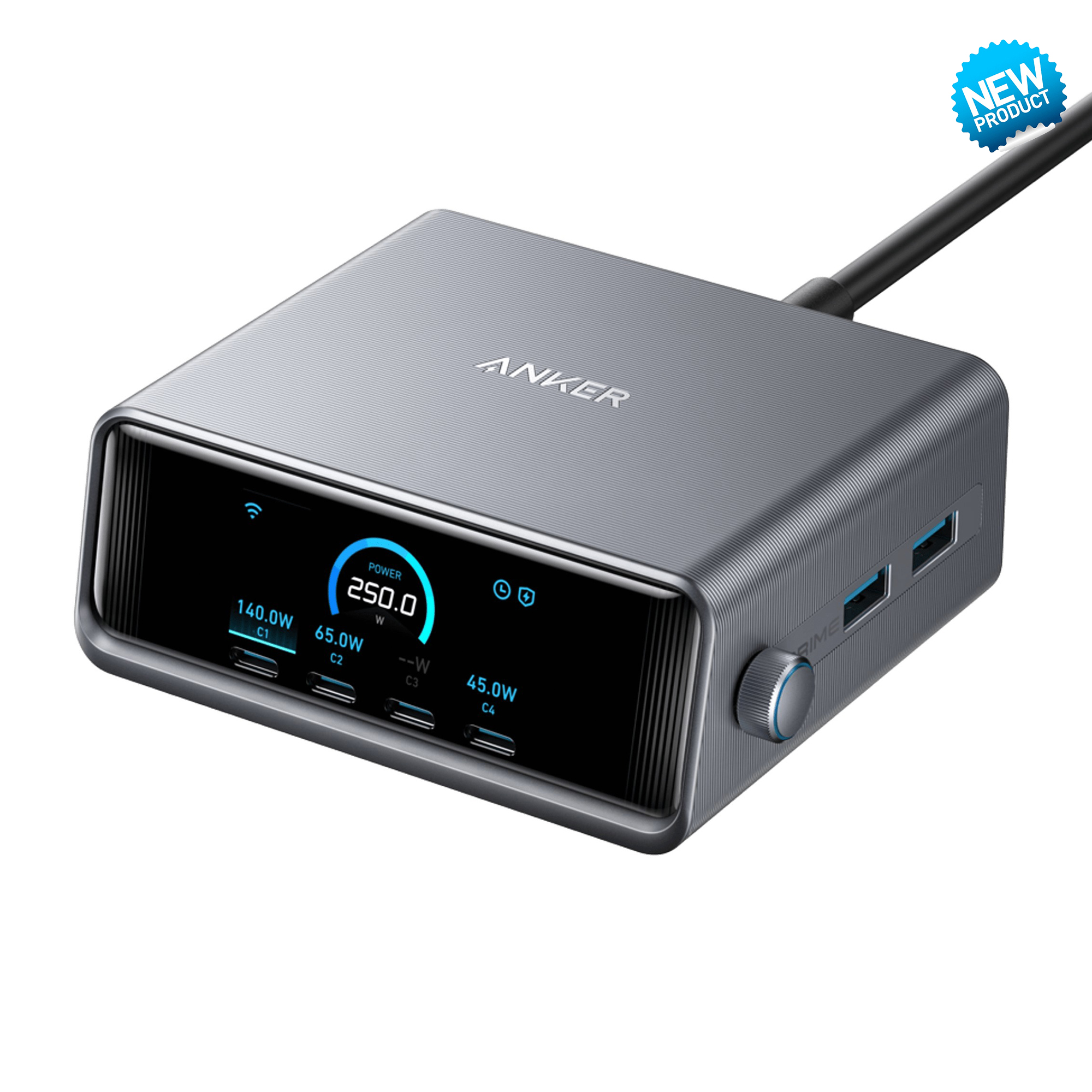Anker Prime Charger (250W, 6 Ports, GaNPrime)